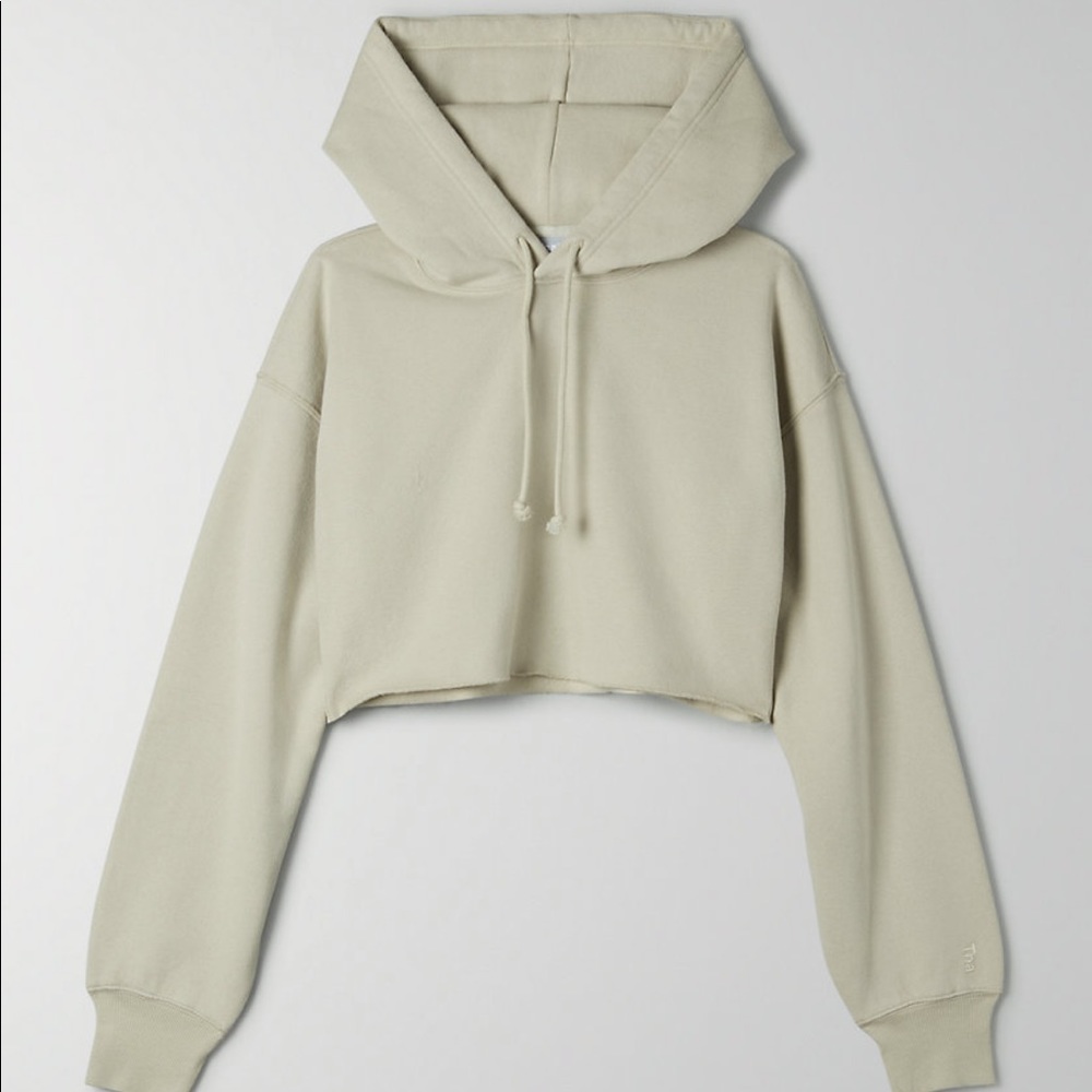 TNA cozy fleece cropped hoodie